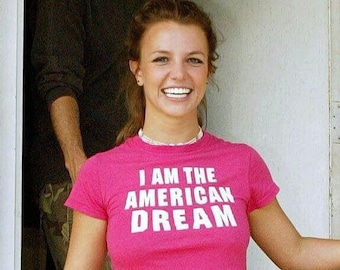 Britney Spears T-shirt I Am The American Dream Y2K 2000s Mcbling