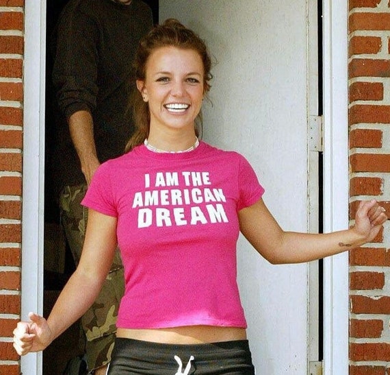 Britney Spears T-shirt I Am the American Dream Y2K 2000s Mcbling 