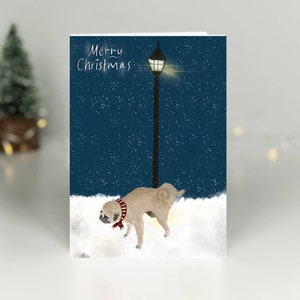 Multipack Peeing Mops-kerstkaarten - 4 kaarten