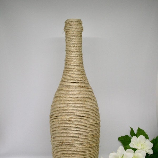Twine Wrapped Bottle Etsy