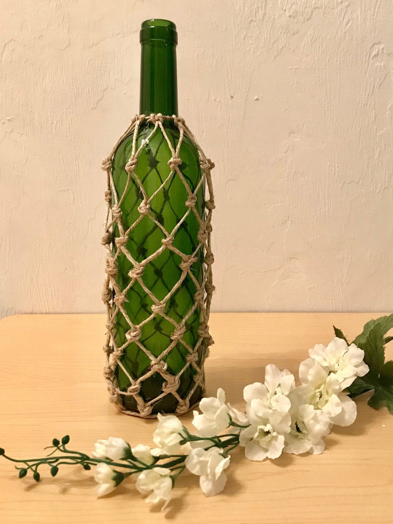 Macrame Wine Bottle Wedding Decor Unique Gift Etsy