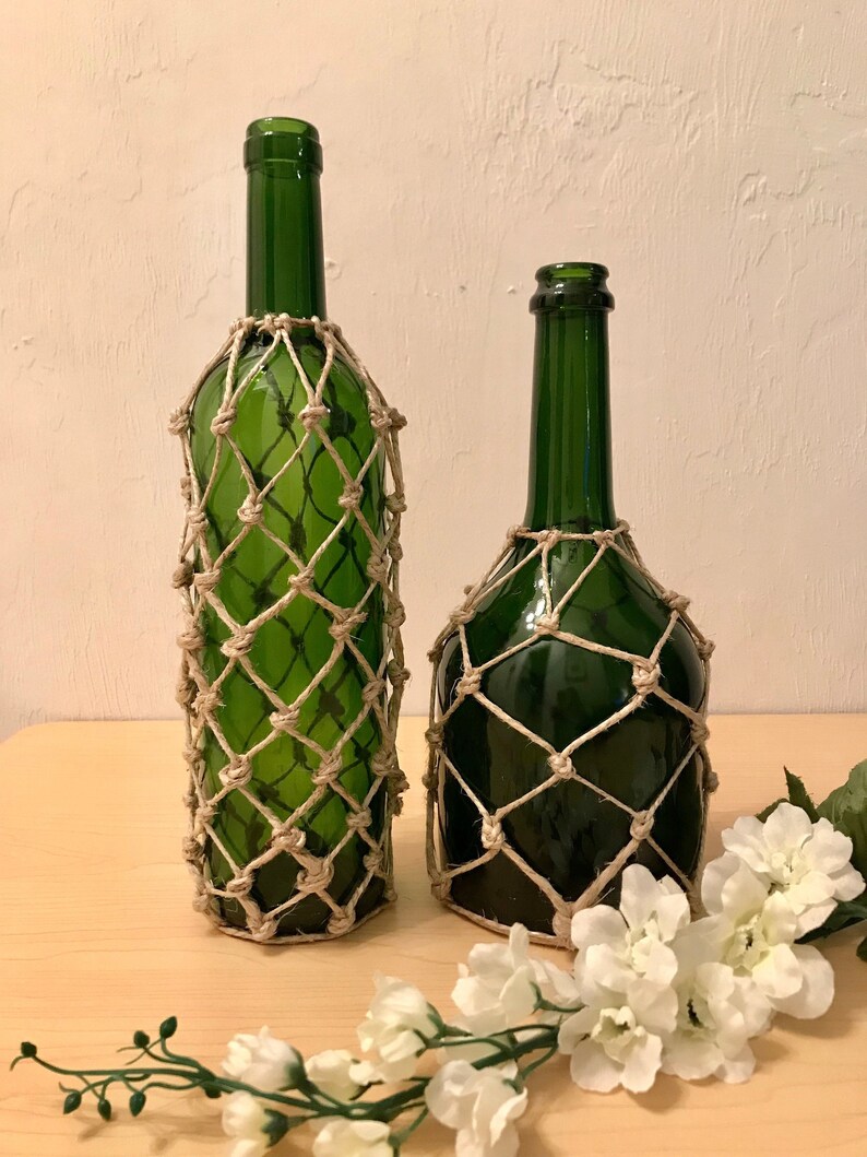 Macrame Wine Bottle Wedding Decor Unique Gift Etsy