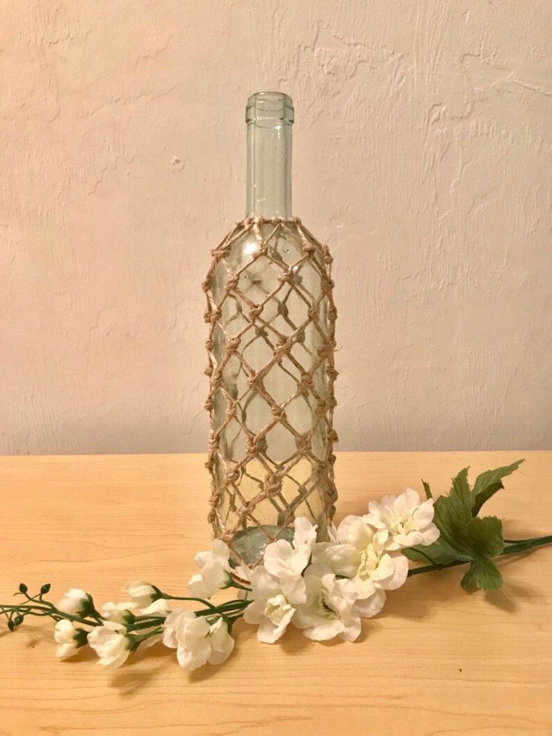 Macrame Wine Bottle Wedding Decor Unique Gift Etsy