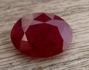Natural Unheated red Ruby oval cut faceted loose gemstone 7.89 carats, July birthstone for jewelry making