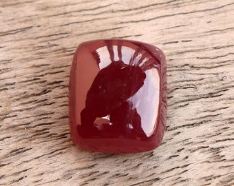 Stunning GSI certified natural unheated Ruby cabochon flatback rectangular 4.94 ct, Ethically sourced , July birthstone for jewelry making