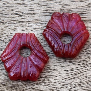 par de talla de rubí natural sin calentar piedra preciosa suelta 16,51 ct, piedra de nacimiento de julio para la fabricación de joyas imagen 4