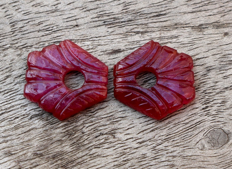 par de talla de rubí natural sin calentar piedra preciosa suelta 16,51 ct, piedra de nacimiento de julio para la fabricación de joyas imagen 5