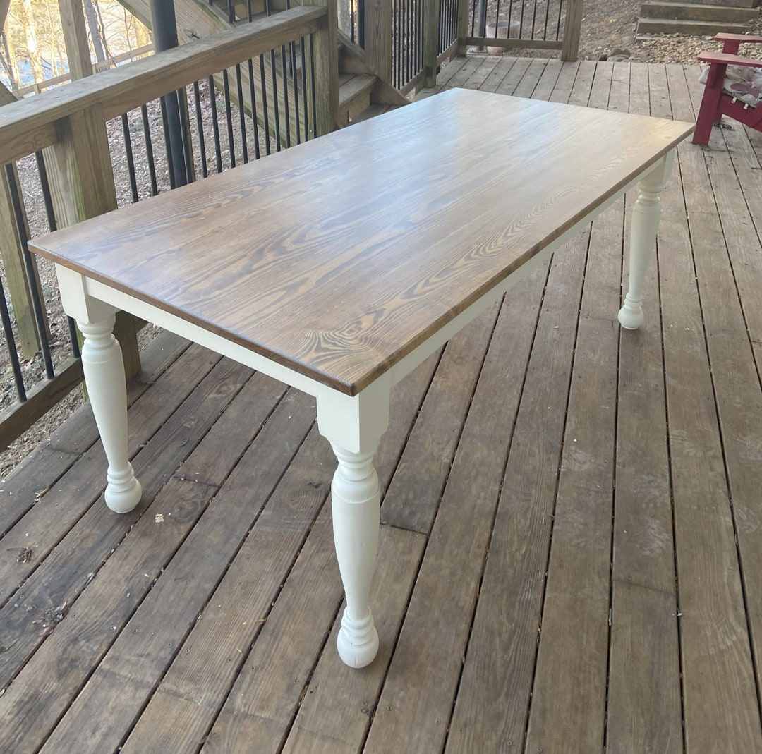 Rustic Pine Farmhouse Dining Table - Etsy