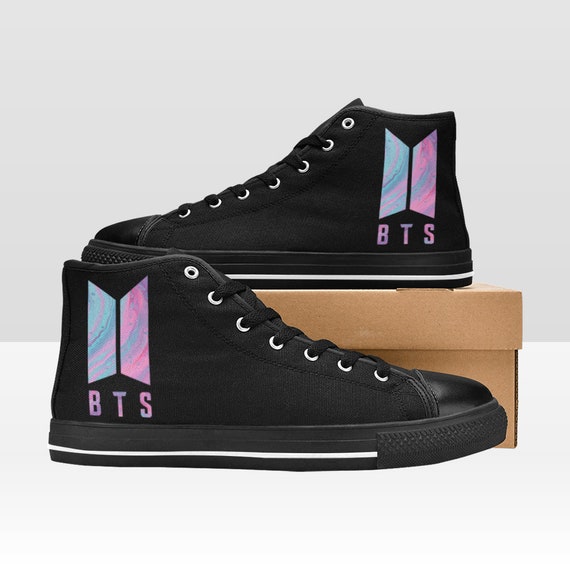 BTS Shoes BTS Logo Sneakers Valentines Day Gift BTS - Etsy Australia