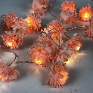 20 LED fairy lights flowers, flower lights, string garland, lights, decoration bedroom, spring, Valentine's Day