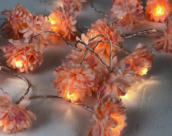 20 LED fairy lights flowers, flower lights, string garland, lights, decoration bedroom, spring, Valentine's Day