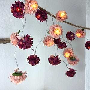 20 LED fairy lights flowers, spring decoration, flower lights, string garland, lights, decoration, indoor, outdoor