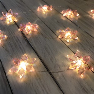 Fairy lights with stars, table decoration,