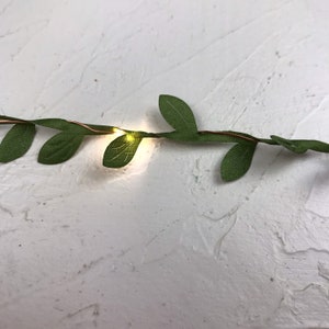 Fairy lights leaf garland decoration, 2 5 meters, spring image 10