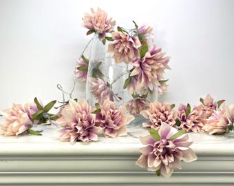 Lichterkette mit wunderschönen Blüten mit Timer, auch für Balkon und Terrasse oder als Geschenk geeignet