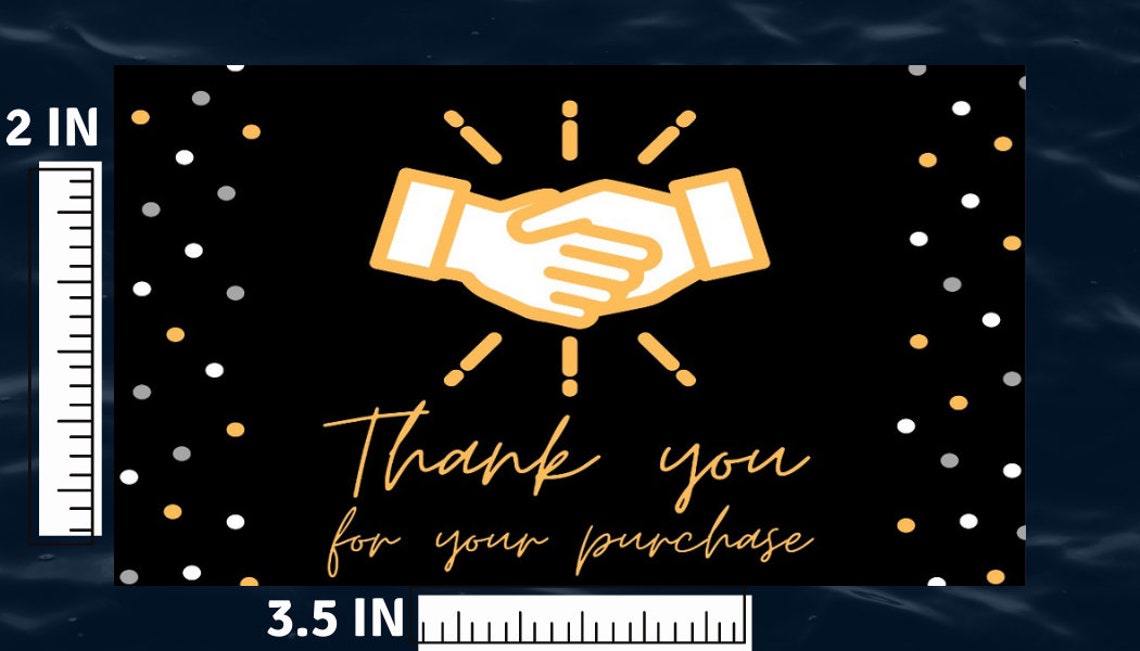 Seller Thank You Card Digital Business Card Seller Thank Etsy