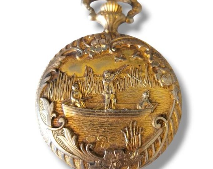 Colibri Gold Ruler Vintage Colibri Gold Tone Swiss-made Pocket Watch Duck Hunting Needs ...