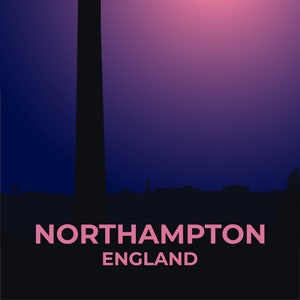 Northampton National Lift Tower UK Blood Moonlight