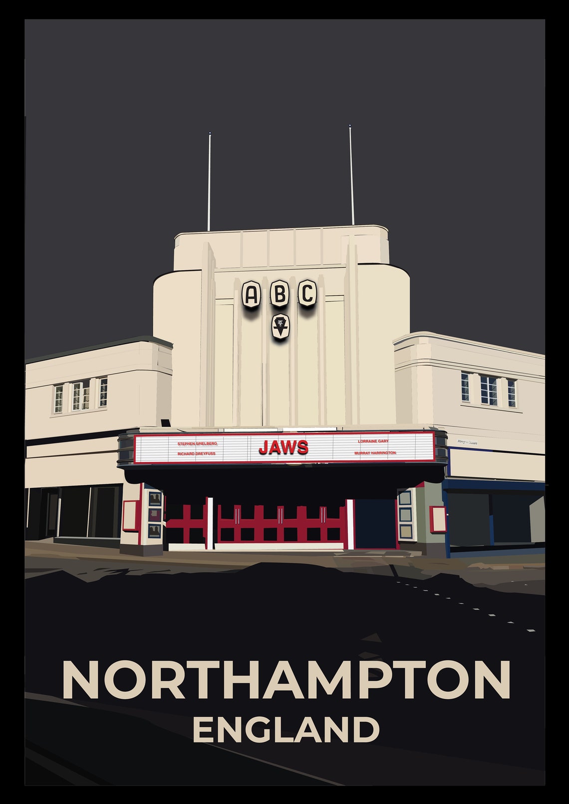 Northampton ABC Art Deco Cinema A4 Print Print Only Etsy