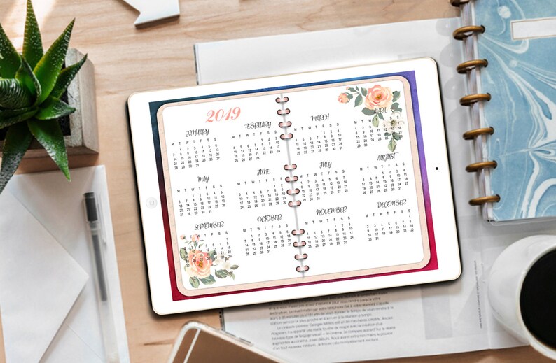 2019 Calendar Bujo Goodnotes Bullet Journal Women Teachers Planner Flowers Rose Gold Spiral Digital Bujo Wedding Planner 2019 Calendar Bujo Goodnotes Bullet Journal Women Teachers Planner Flowers Rose Gold Spiral Digital Bujo Wedding Planner
