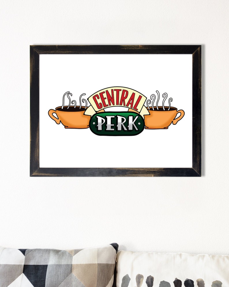 CENTRAL PERK FRIENDS tv show Coffee Shop Printable Poster 90s | Etsy