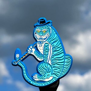 Tiger Smoking Pipe Enamel Pin image 4