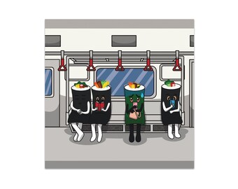 Wonnie on Subway 6x6 Illustration Print