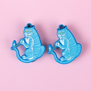 Tiger Smoking Pipe Enamel Pin image 1