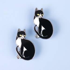 Tuxedo Cat Enamel Pin image 1