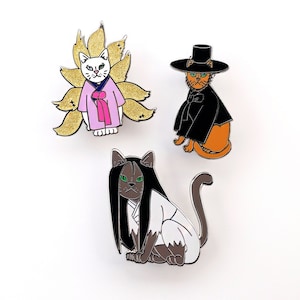 Korean Folklore and Ghost Cats Pin