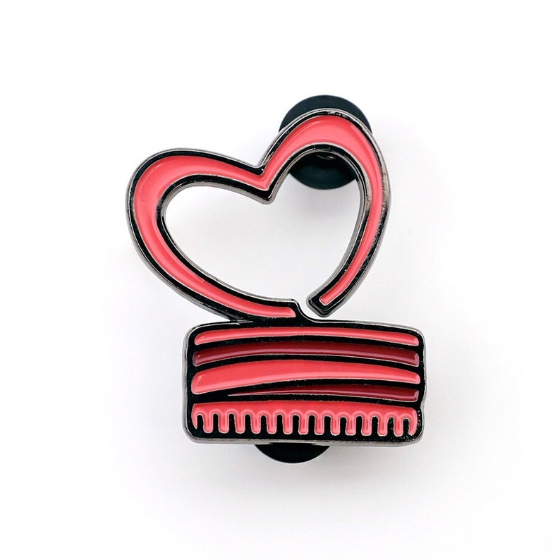 Soju Heart Cap Enamel Pin Peach