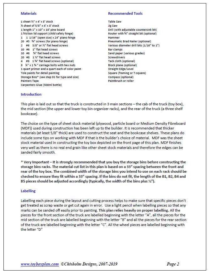 Recycling/garbage Truck Toy Box Plans PDF Woodworking Plans Etsy