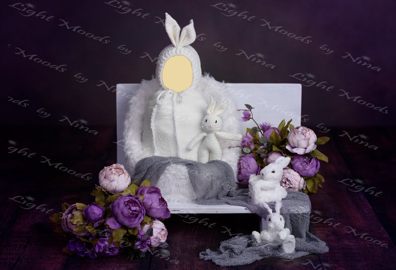 Holiday digital background Newborn Easter background Extract your baby/'s face and place it behind the background.