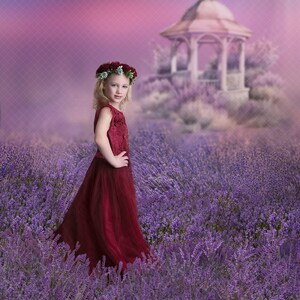 Purple Field digital background | Maternity Backgrounds | Children backgrounds | Floral background | Romantic | Summer field | Photography