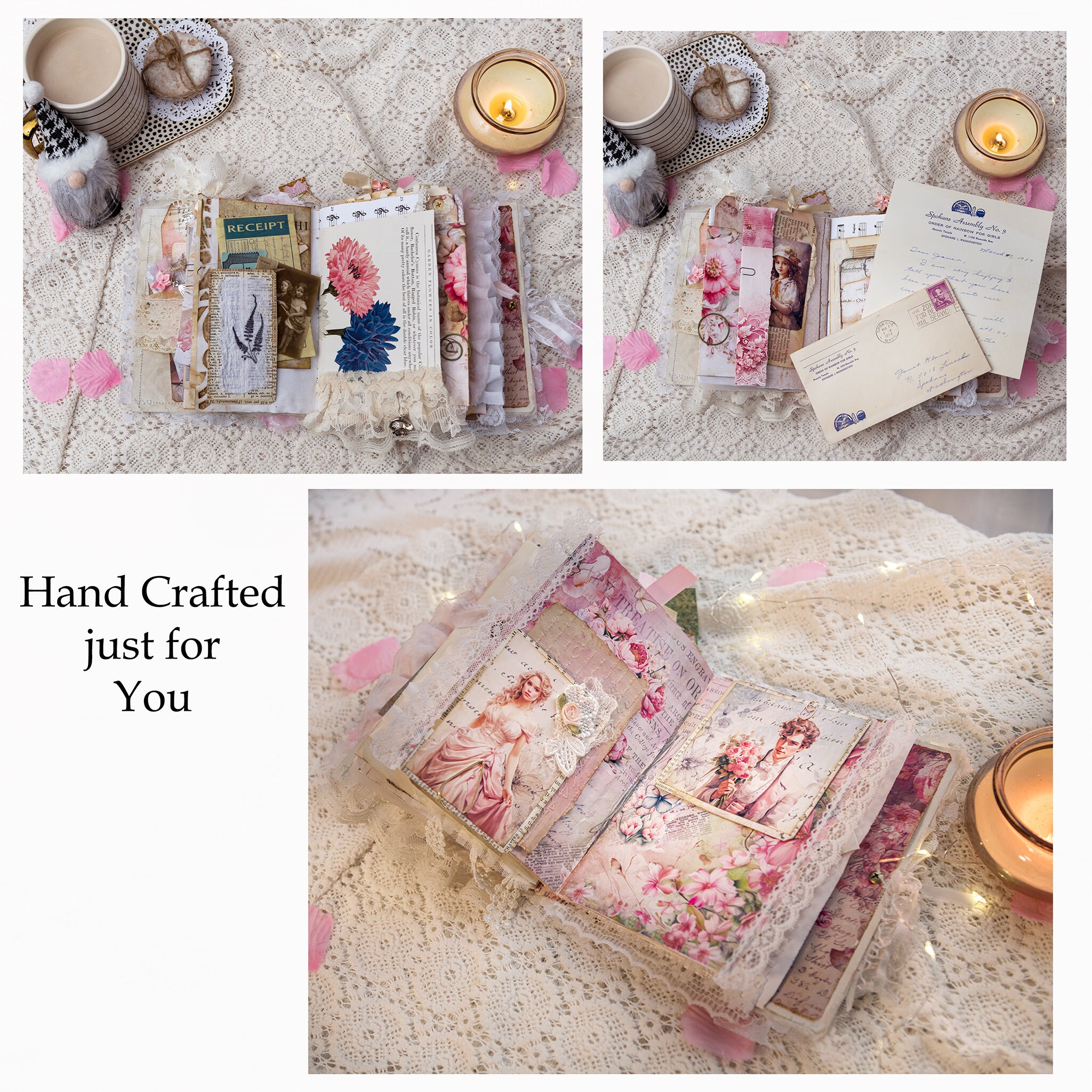 Junk Journal Shabby Chic Vintage Journal Victorian Journal