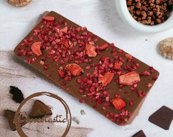 Handmade Mixed berries chocolate bar, chocolate gift, birthday gift, favors, party bags