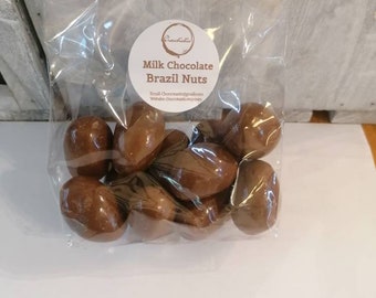 Milk Chocolate covered Brazil Nuts, Handmade Belgian chocolate, Chocolate gift, Birthday gift, Christmas Gift, Gift for men