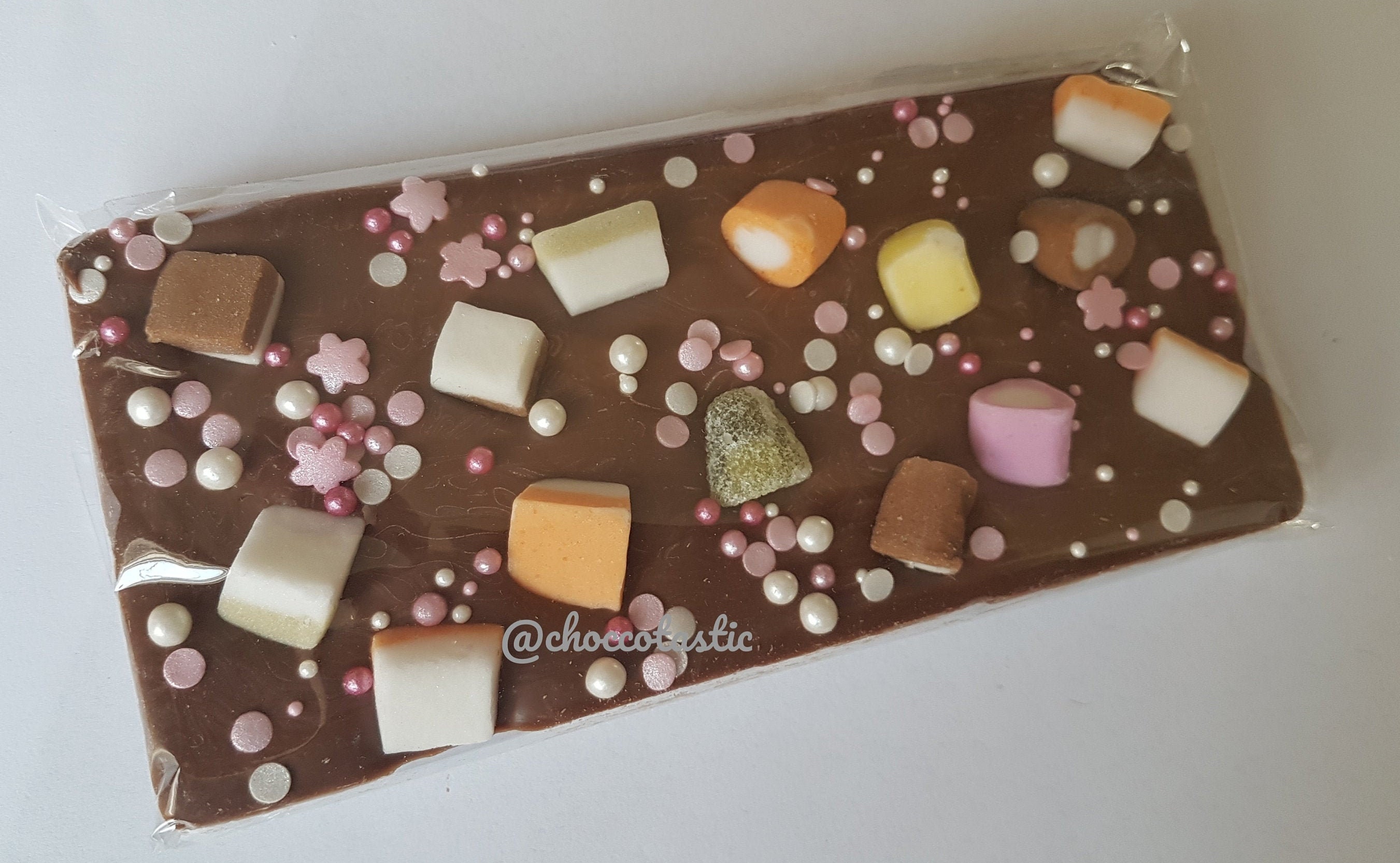 Dolly Mixtures And Sprinkles Belgian Chocolate Bar Birthday Etsy