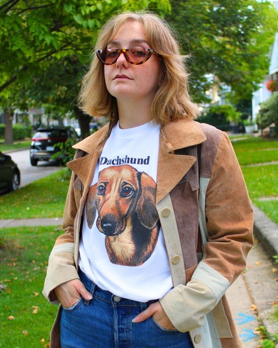 Vintage 1990s-does-1970s Patchwork Brown Leather … - image 5