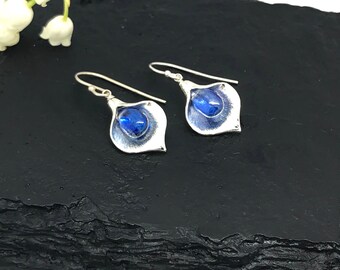 Details about / Faceted Iolite 4-Points 925 Sterling Silver Dangle Earrings