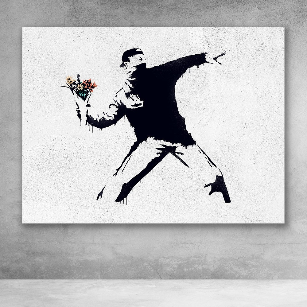 Banksy Flower - Etsy