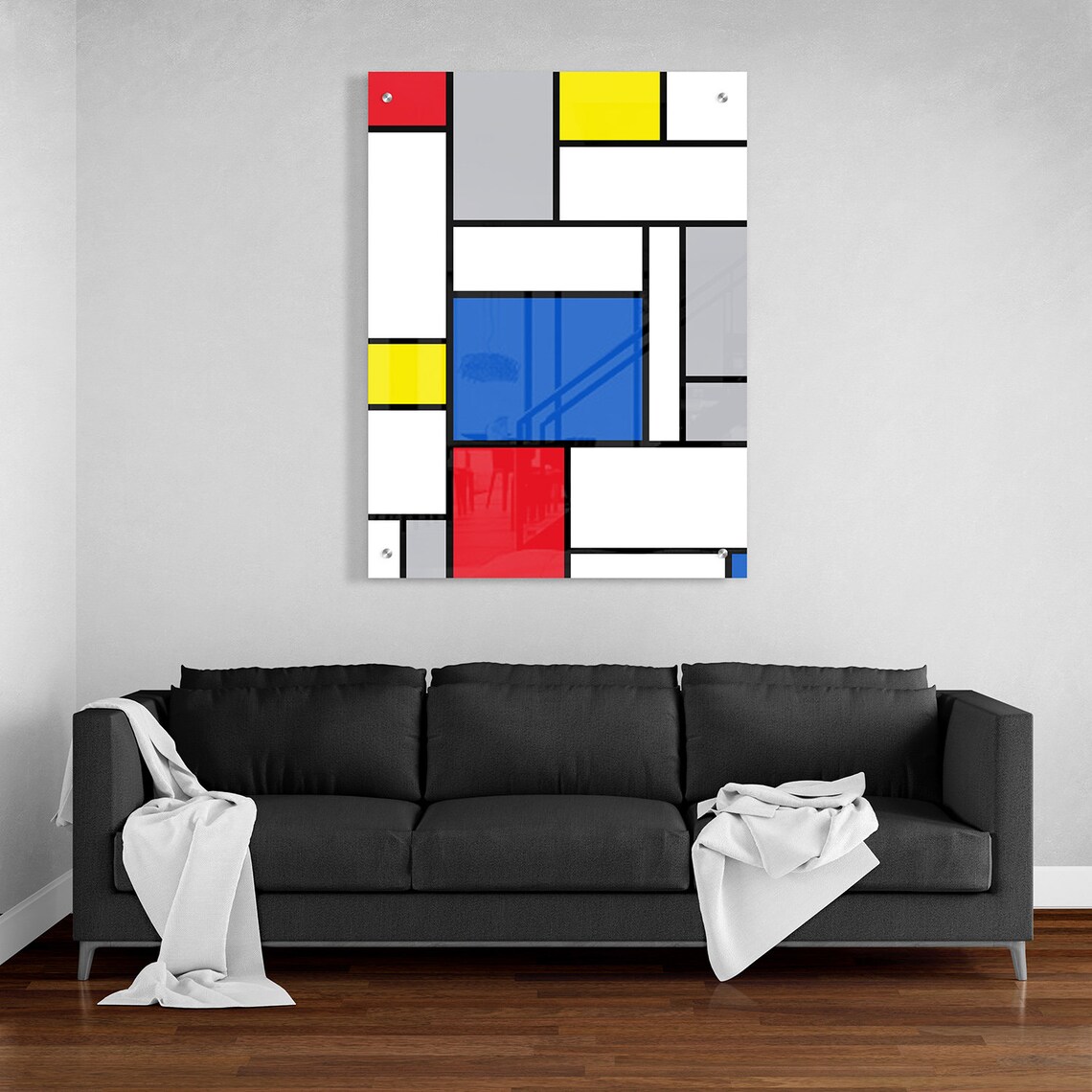 Mondrian Pattern Acrylic Glass Pop Art | Etsy