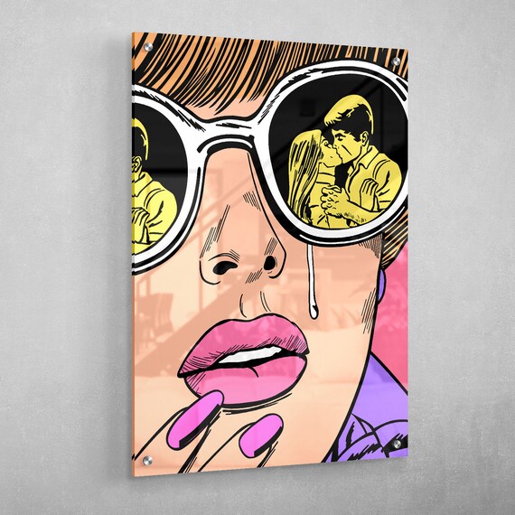 Bad Dream Crying Girl Pop Art Comic Cartoon Acrylic Glass - Etsy