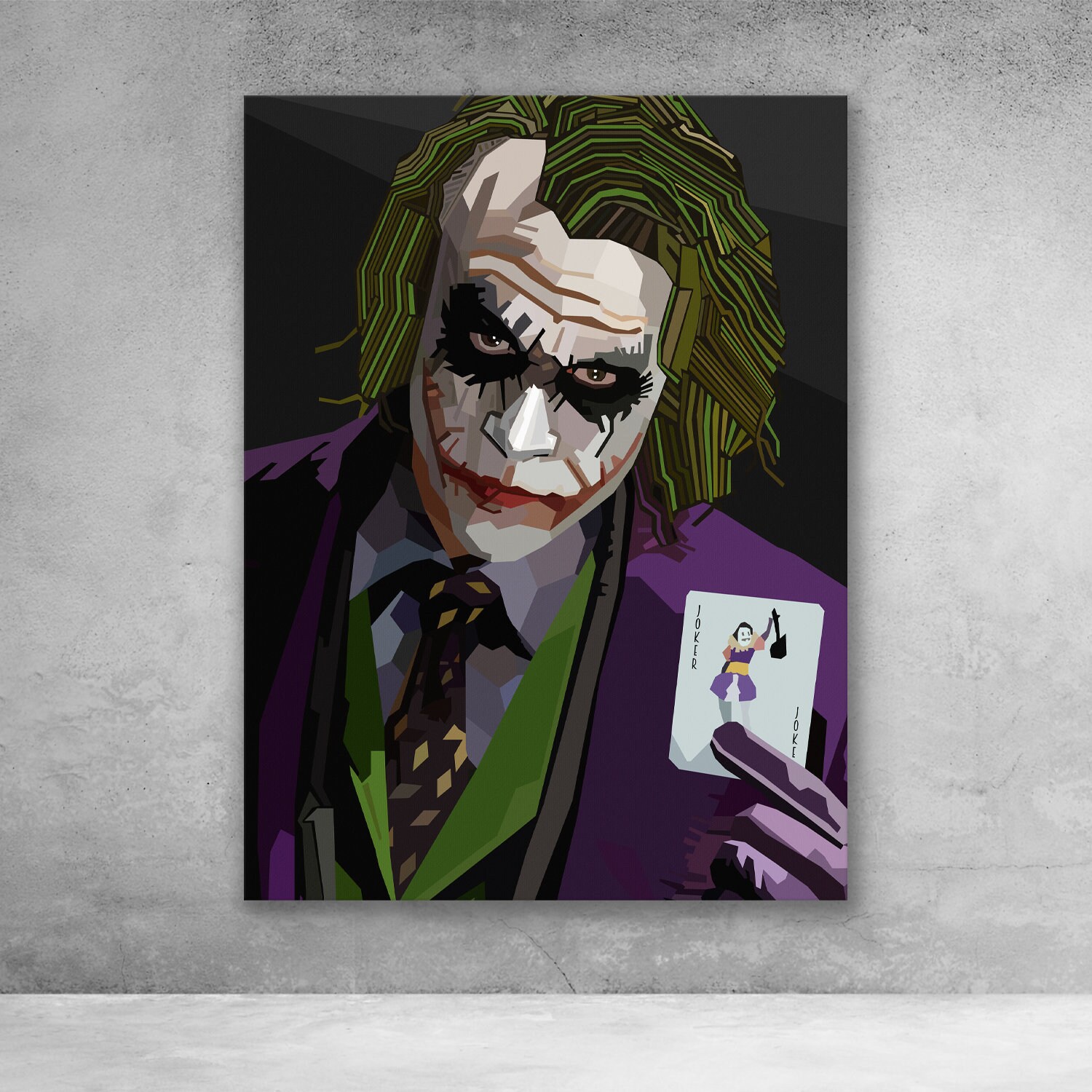 Joker Card Dark Knight Canvas Wall Art - Etsy Joker Card Dark Knight Canvas Wall Art - Etsy