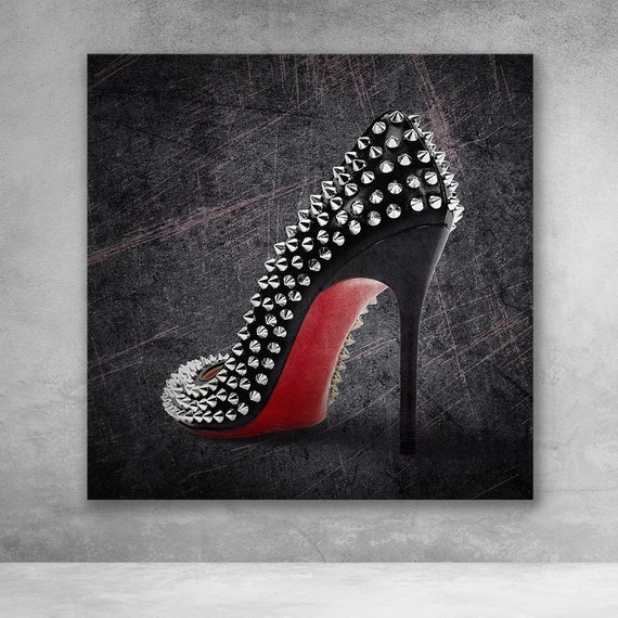 red studded heels