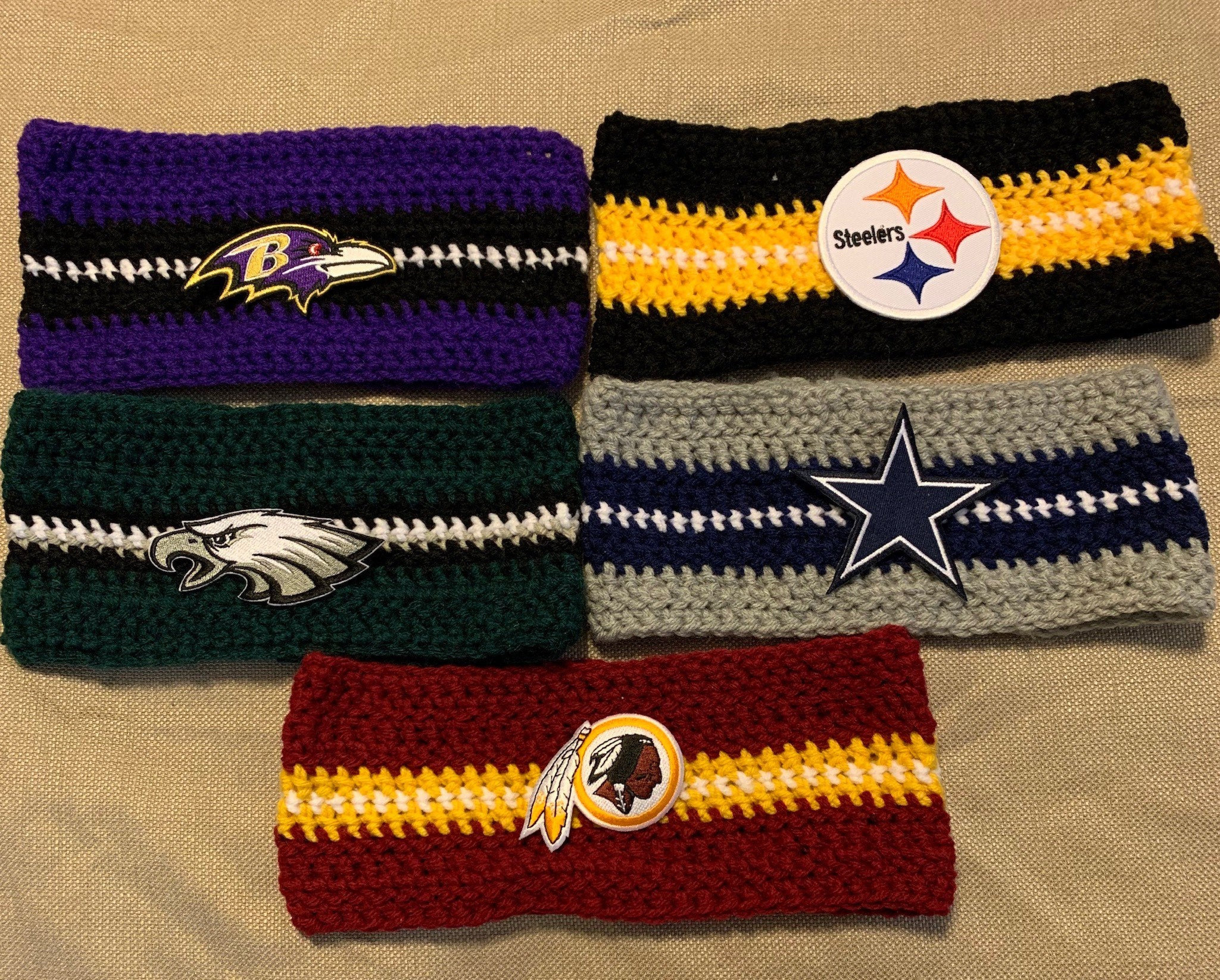 NFL Team Headbands/Earwarmers Made to Order Etsy