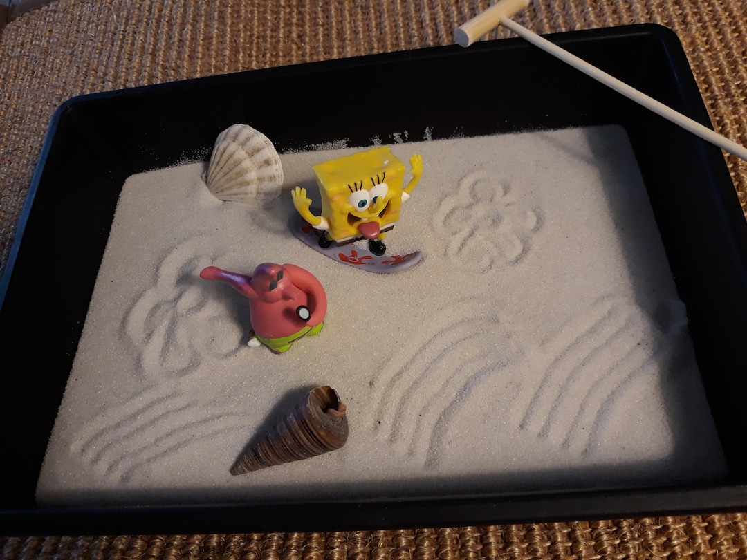 Spongebob Inspired Mini Zen Garden Etsy