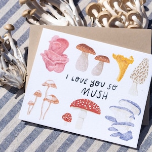 I Love You So Mush Mushroom Greeting Card