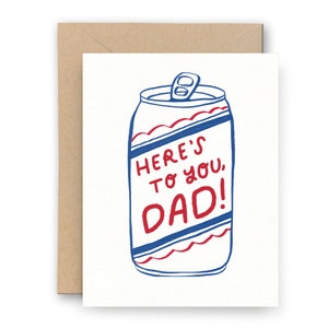 Auf dich warten Dad Letterpress Karte | Vatertag | Bier