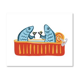 Sardini Martini Sardine Art Print